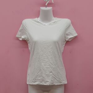 Victoria Secret Pink Base Stretch Short-Sleeve Tee Medium White